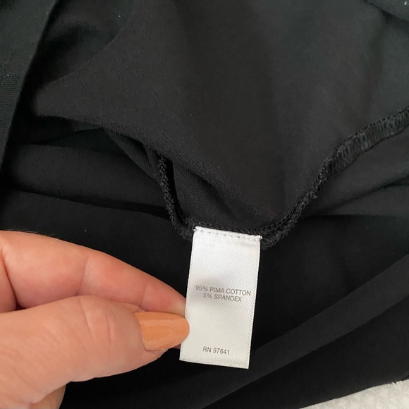 J. Jill Pure Jill Long Sleeve Stretch Cotton Tee in Black Size M - Picture 10 of 11